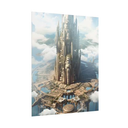 Breathtaking Floating City: Elevated Architecture - Poster