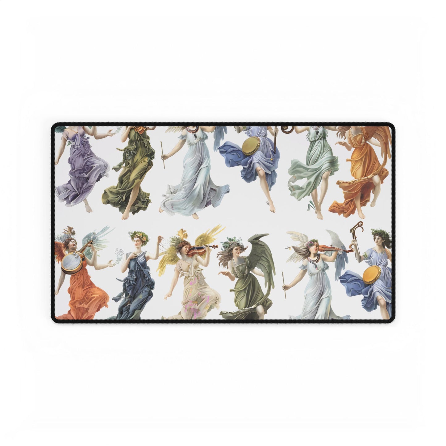 Ethereal Greek Goddesses: Classical Artwork featuring Nine Unique Deities - Desk Mat