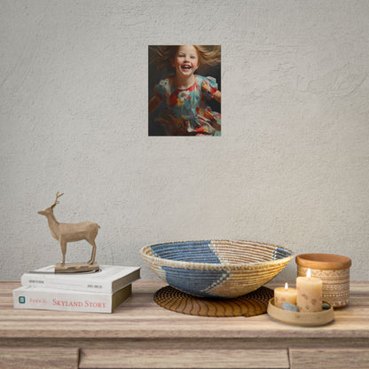Childhood Innocence Portrait: Intimate Young Boy Artwork - Poster