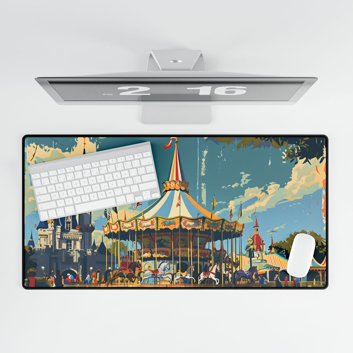 Vintage Disney Nostalgia: Retro Attraction Poster Art - Desk Mat