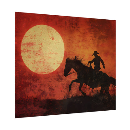 Rodeo Cowboy in Action: Vintage Bronco Ride - Poster