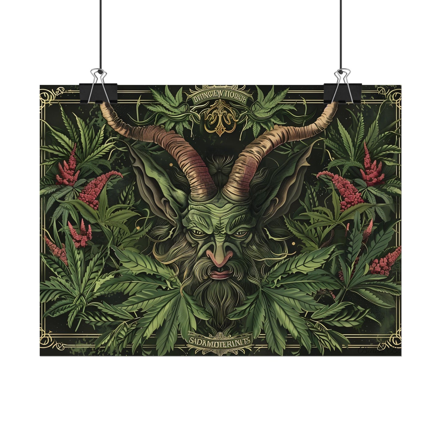 Victorian Devil: Dark Ominous Illustration - Poster