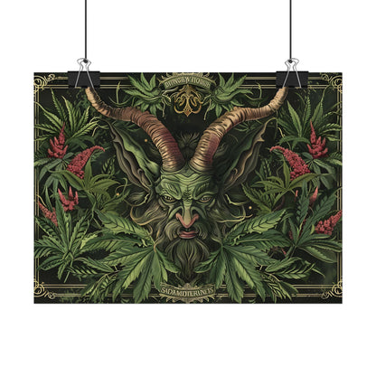 Victorian Devil: Dark Ominous Illustration - Poster