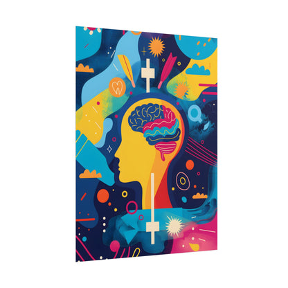 Vibrant Growth Mindset: Inspirational Quote on a Colorful Background - Poster