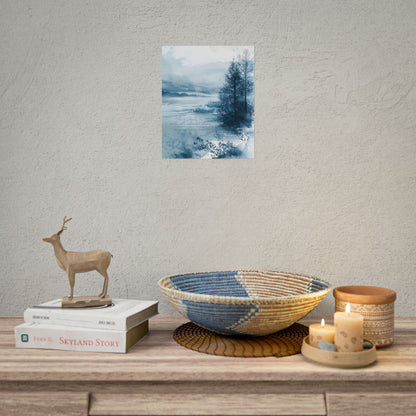 Peaceful Serenity: Winding River and Forest Reflections - Poster