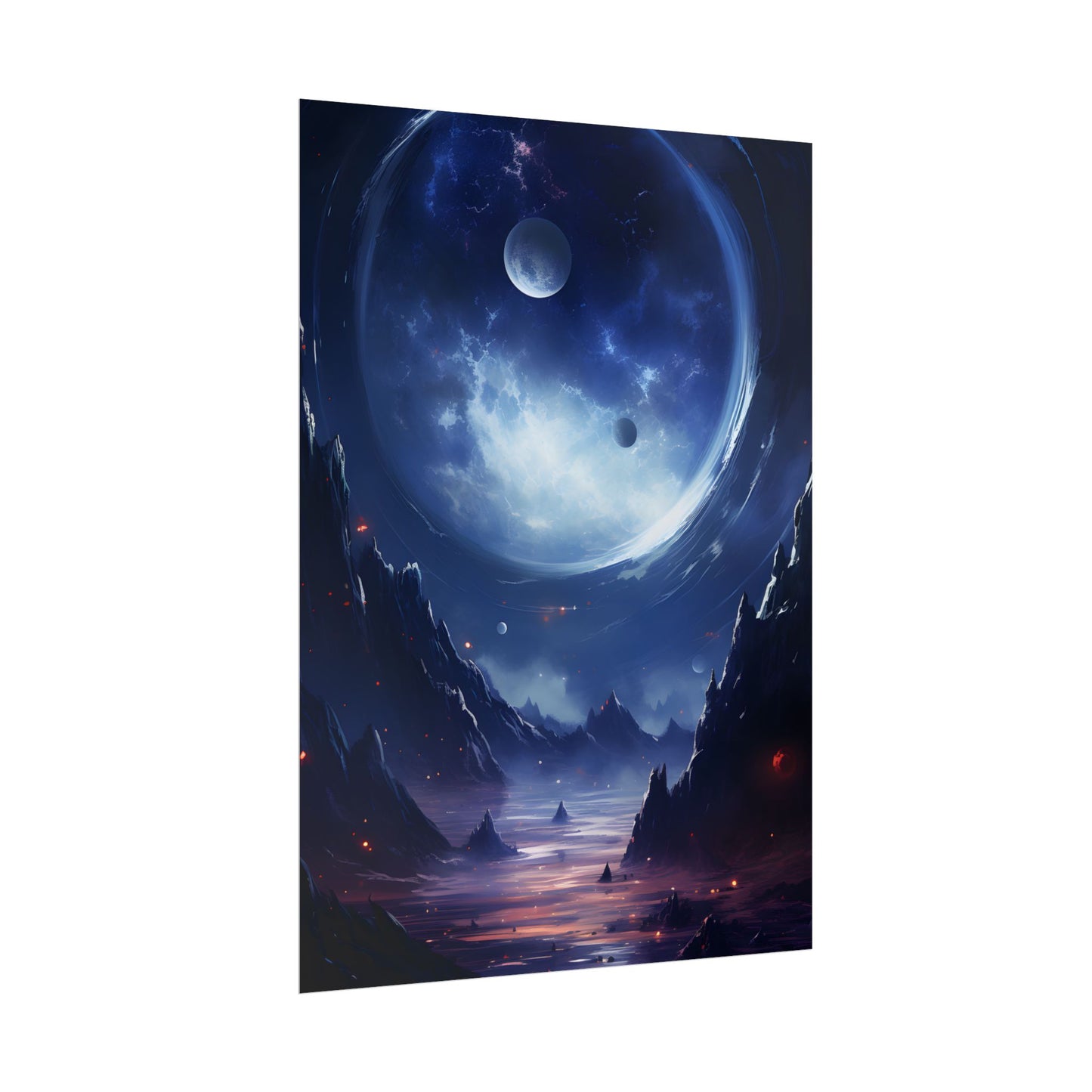 Cosmic Encounter: Black Hole Space Art - Poster