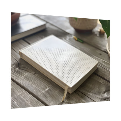 Minimalist Notebook: Embossed Dot Pattern Art - Poster