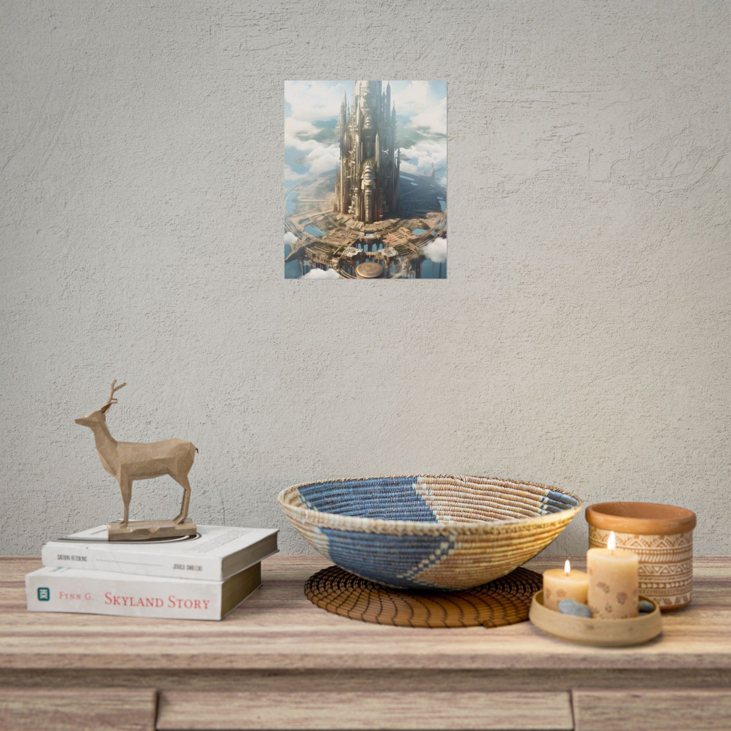 Breathtaking Floating City: Elevated Architecture - Poster