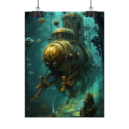 Underwater Steampunk Adventure: A Hero's Quest for Discovery - Poster