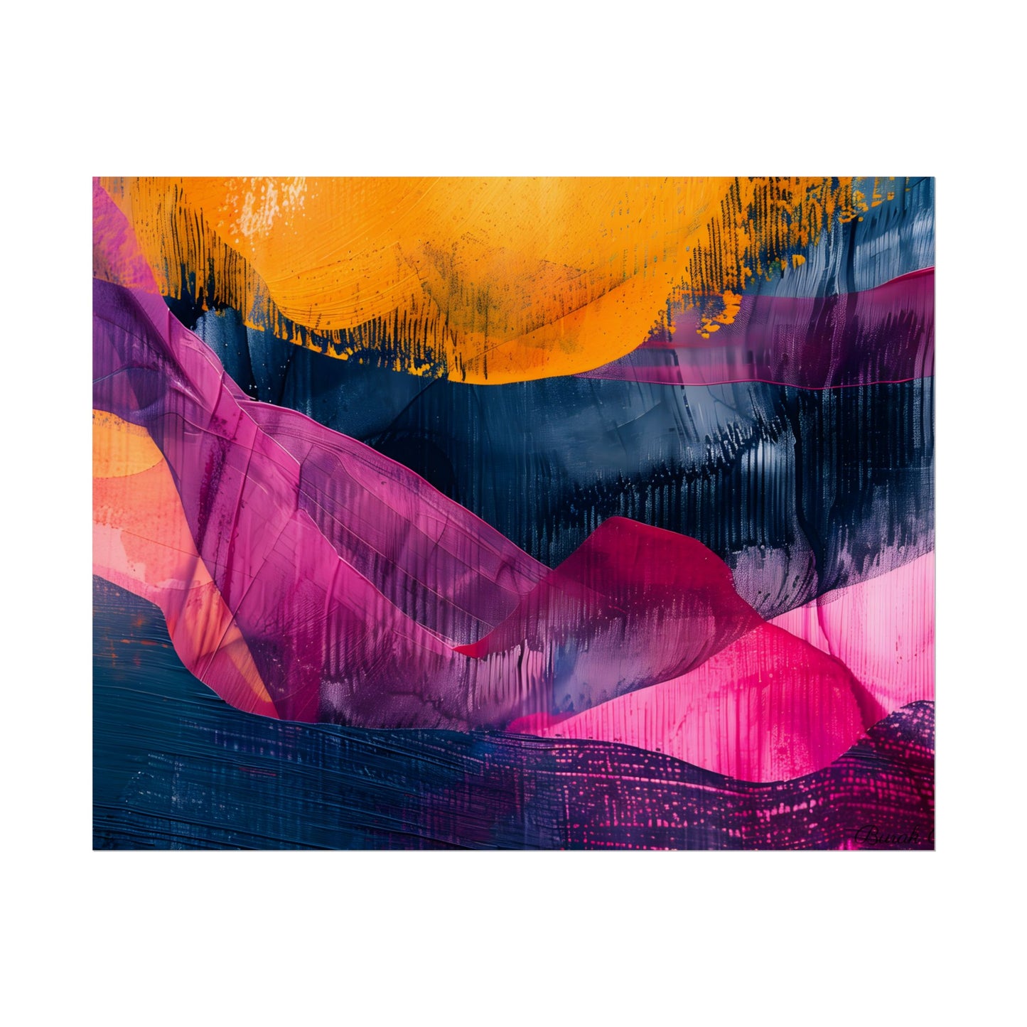 Vibrant Abstract Art: Organic Patterns in Modern Colors - Poster