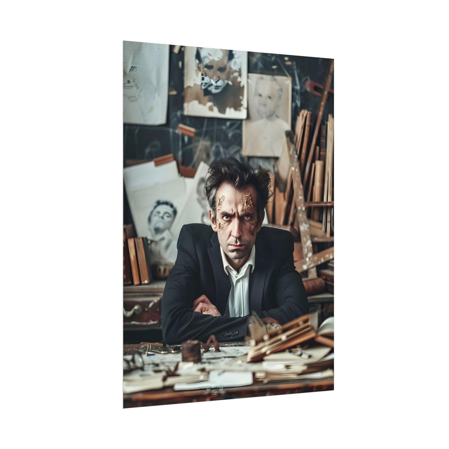 Intimate Self-Reflection: A Man's Portrait - Poster