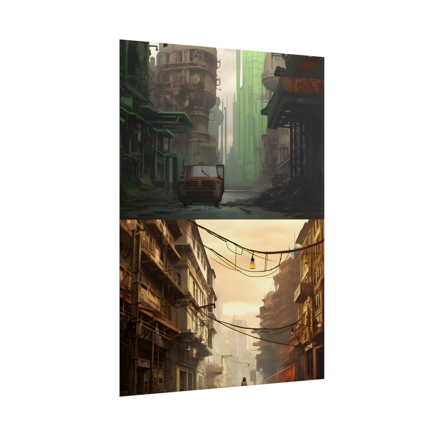Steampunk Post-Apocalypse: Ruins of a Thriving City - Poster