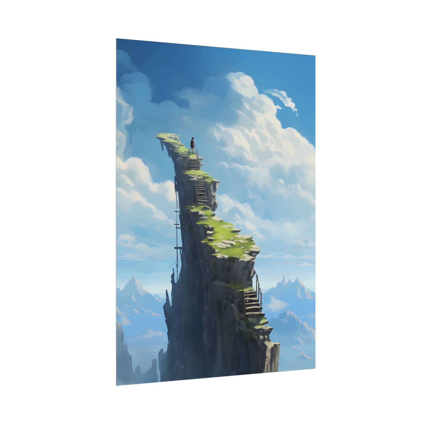 Beautiful Outdoor Moment: A Serene Person in Nature - Poster