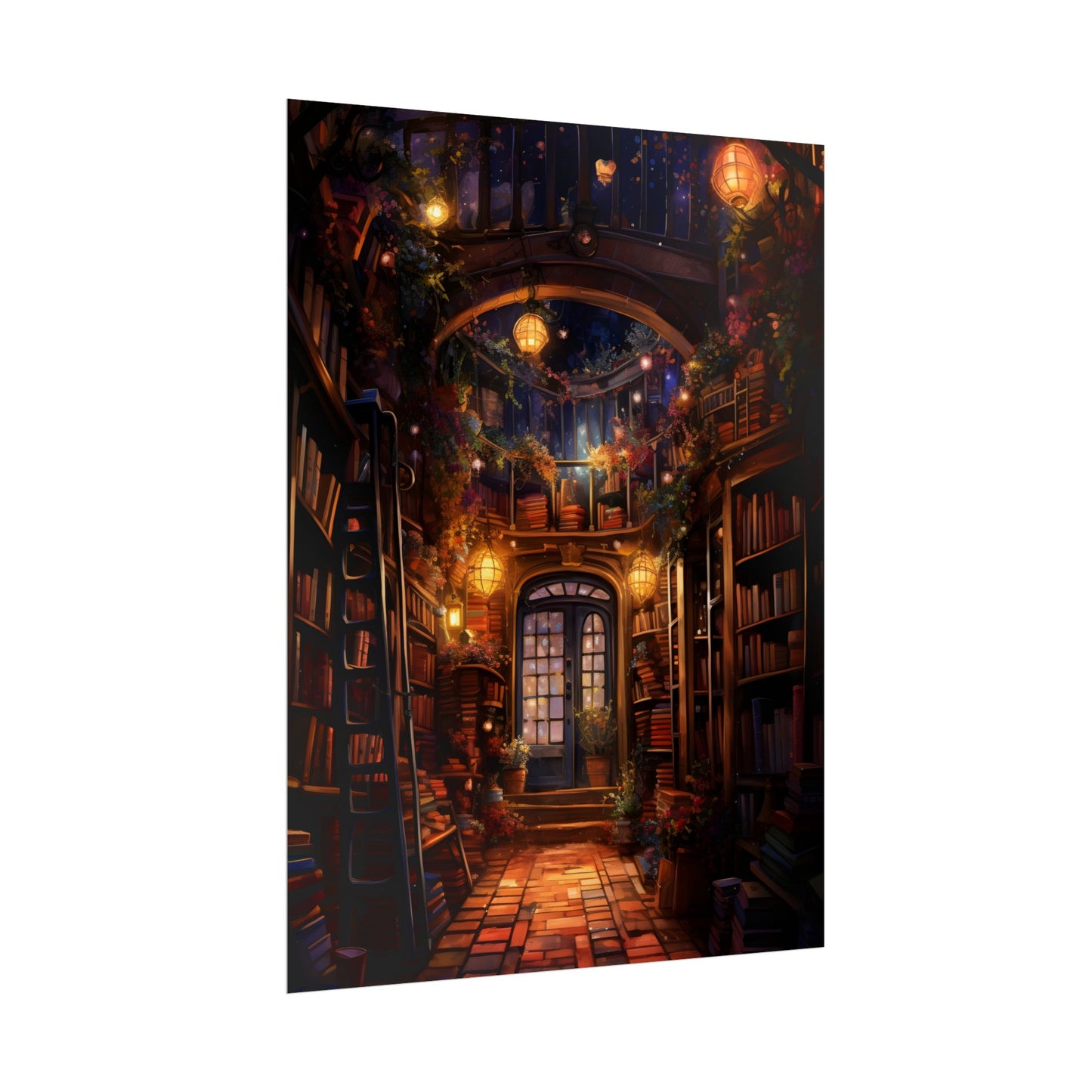 Magical Bookshop: Cozy Charming Bookstore Art - Poster