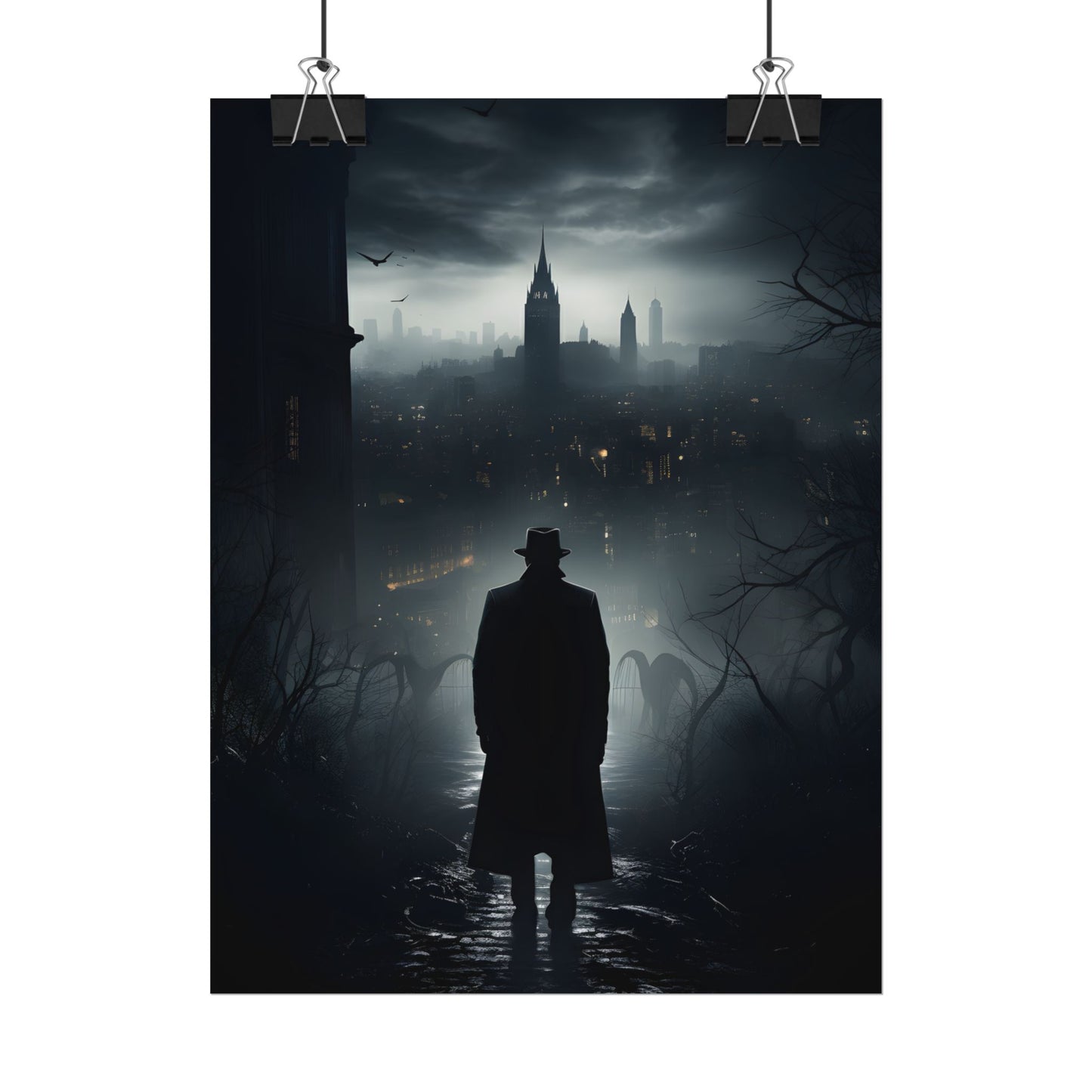 Dark Streets, Hard-Boiled: Urban Fantasy Detective Artwork - Poster