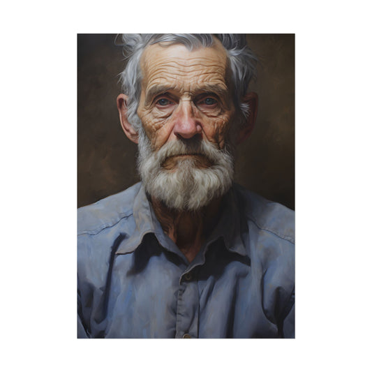 Elderly Wisdom: Portrait of a Wise Gentleman - Poster