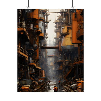 Steampunk Apocalypse: Post-Apocalyptic Cityscape - Poster