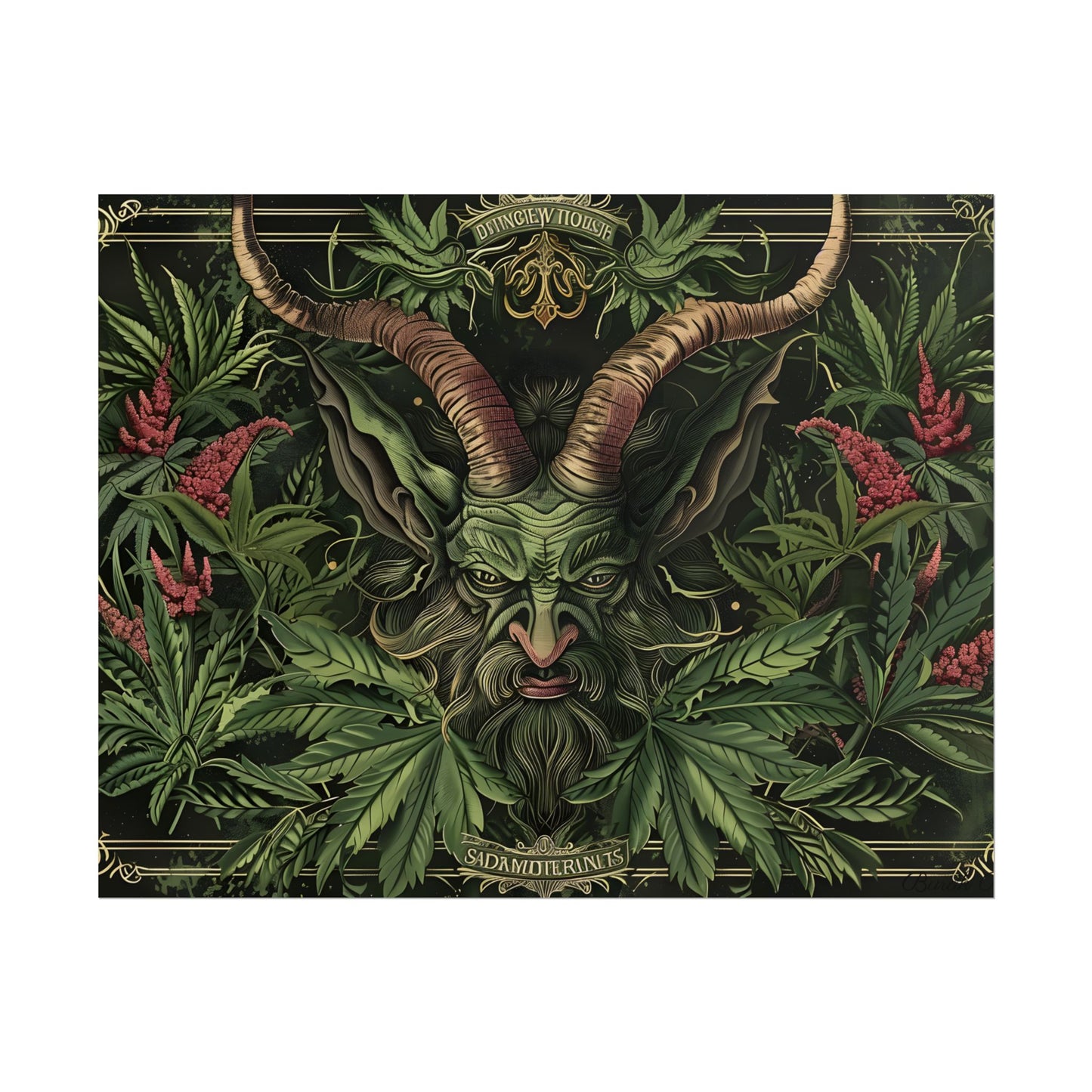 Victorian Devil: Dark Ominous Illustration - Poster