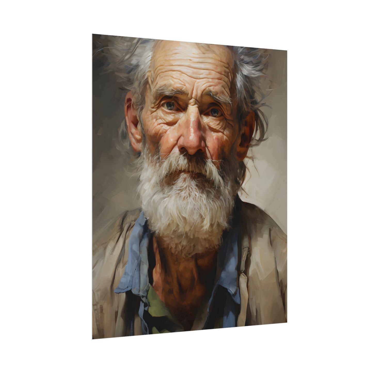 Elderly Wisdom: Portrait of a Timeless Soul - Poster