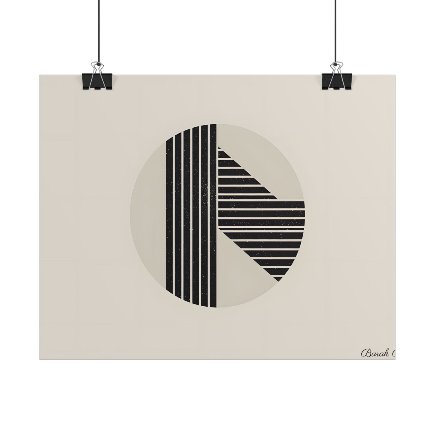 Modern Minimalist Poster: Bold Typography and Geometric Forms - Poster