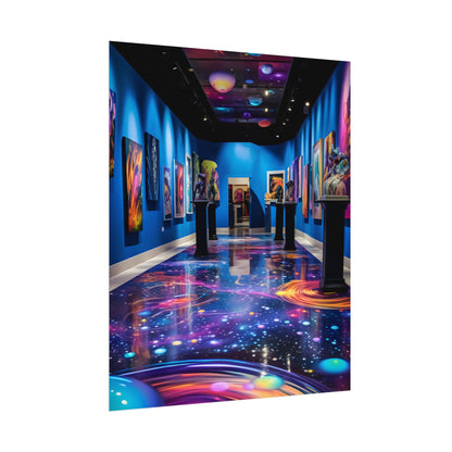 Celestial Art Gallery: Wide-Angle View with Soft Lighting - Poster
