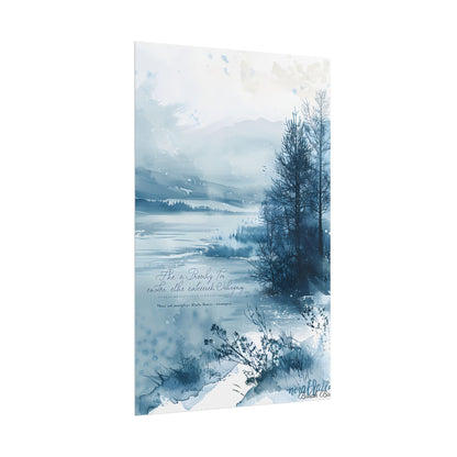 Peaceful Serenity: Winding River and Forest Reflections - Poster