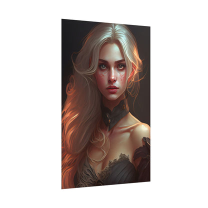 Blonde Beauty: Artistic Portrait of a Woman - Poster