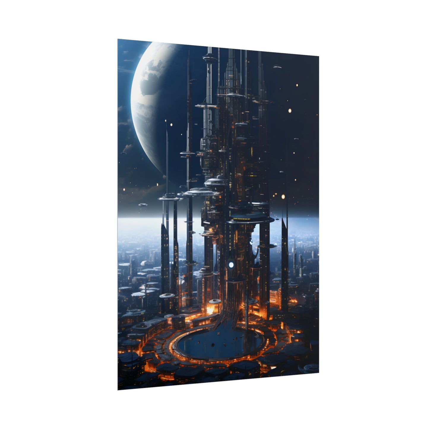 Massive Space Station: Industrial Orbit Artwork - Poster