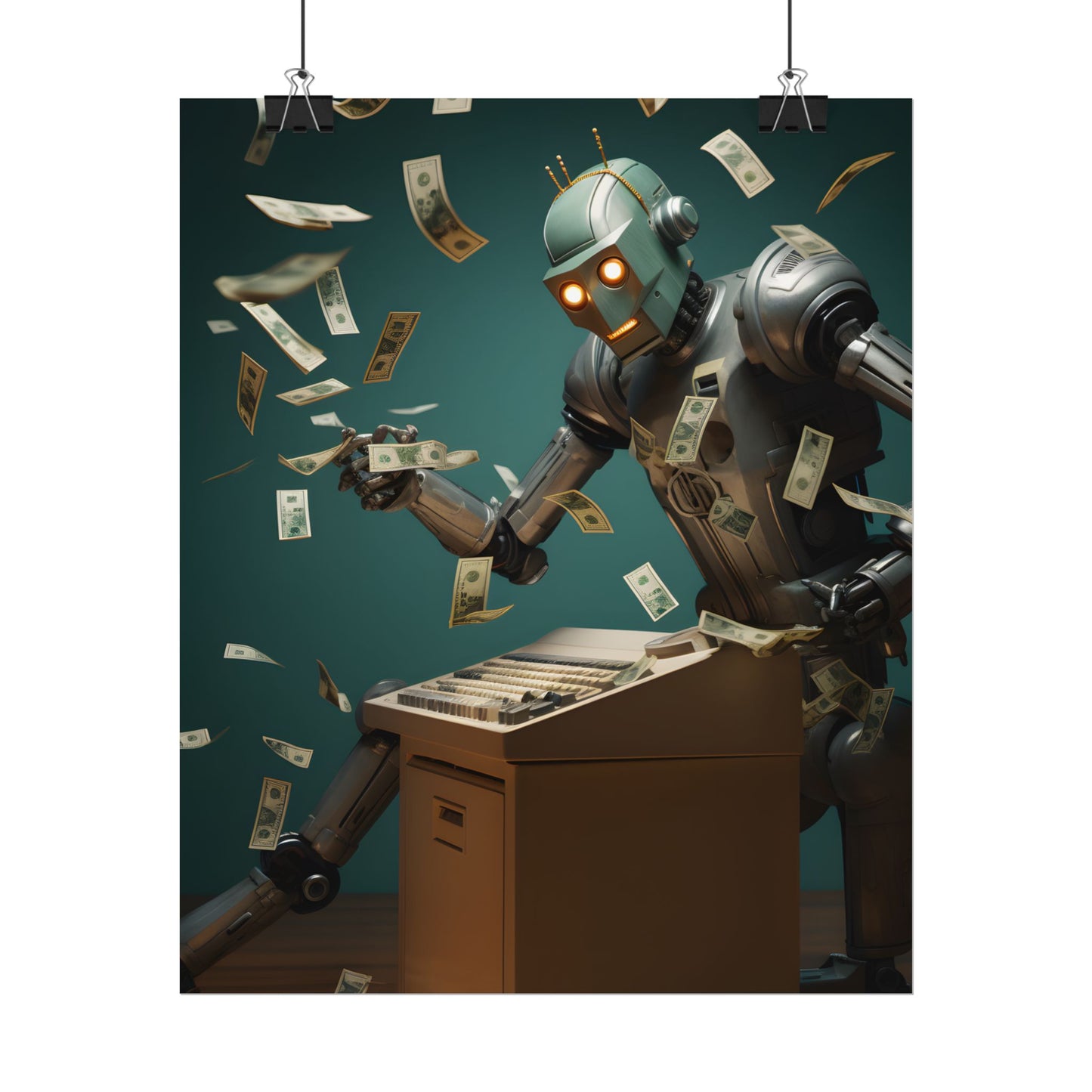 Robotic Art Heist: Modern Masterpieces Meet Metal Minds - Poster