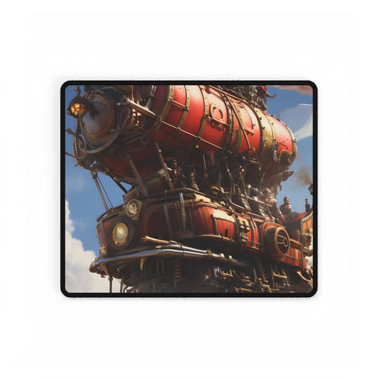 Steampunk Sky-Liner Thrill: Racing on Columbus - Desk Mat