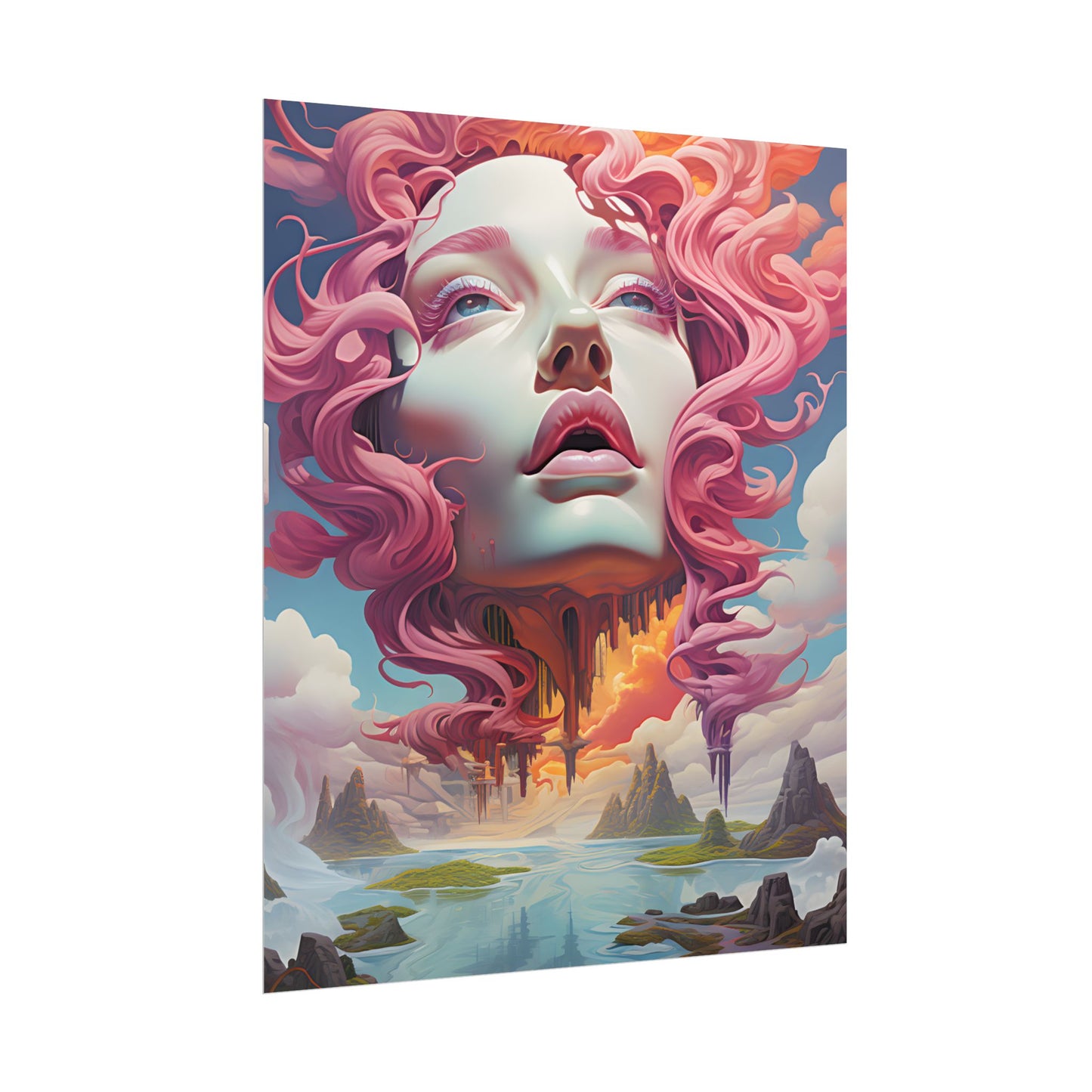 Dreamlike Vortex: Abstract Surreal Scene Art - Poster