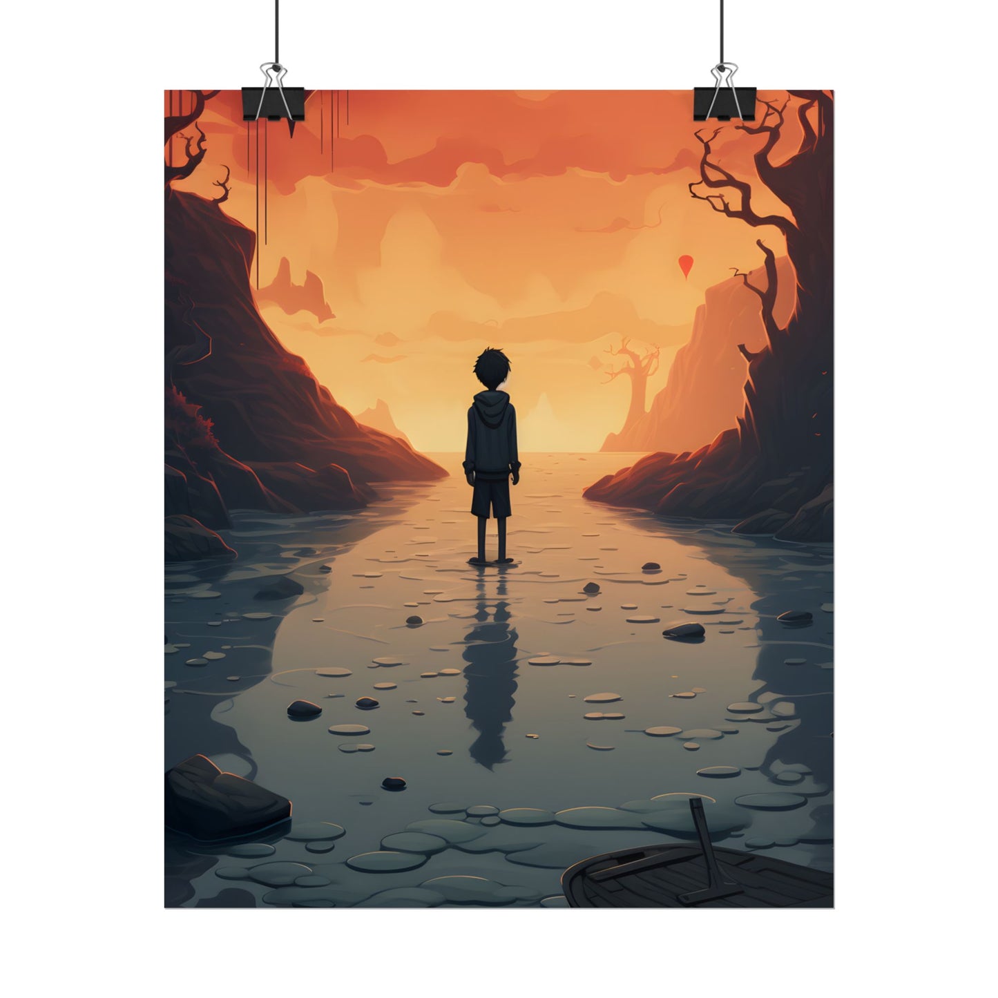 Outdoor Encounter: Two Friends in Nature - Artwork - Poster
