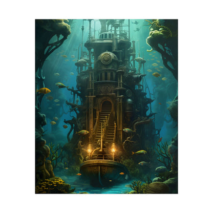Steampunk Undersea Odyssey: A Journey on the Nautilus - Poster