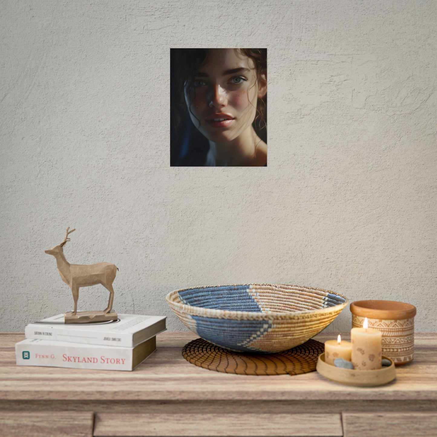 Smiling Portrait of a Woman: Close-Up Art - Poster