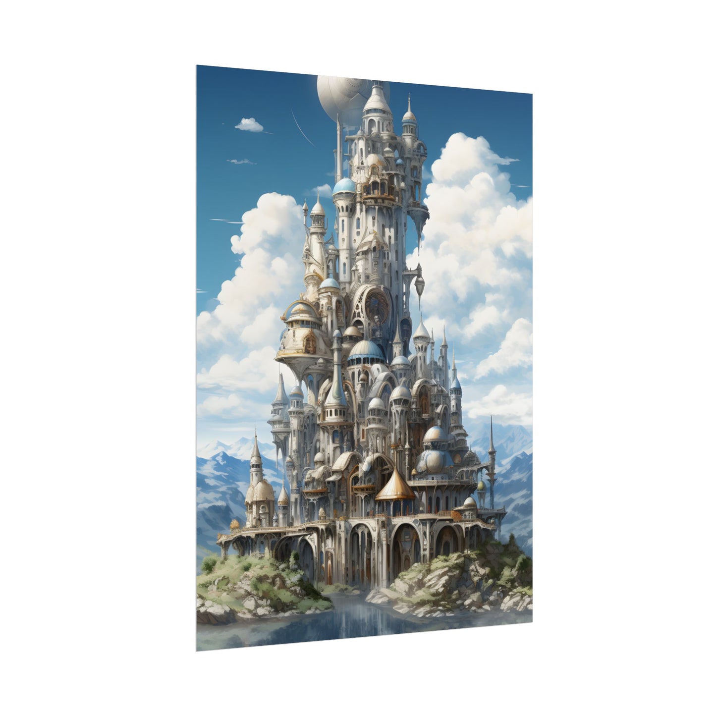 Floating City Columbia 6: Breathtaking Modern Cityscape - Poster