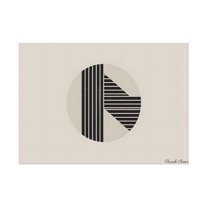 Modern Minimalist Poster: Bold Typography and Geometric Forms - Poster