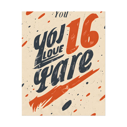 Vintage Distressed Poster Art: Red A - Poster
