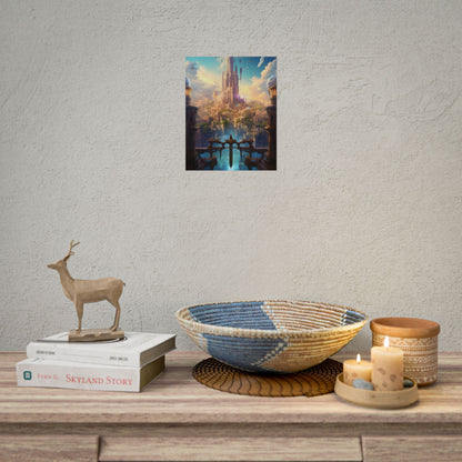 Floating Columbia: Breathtaking Serene Cityscape Artwork - Poster