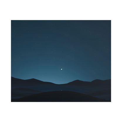 Minimalist Night Sky: Abstract Starry Art - Poster