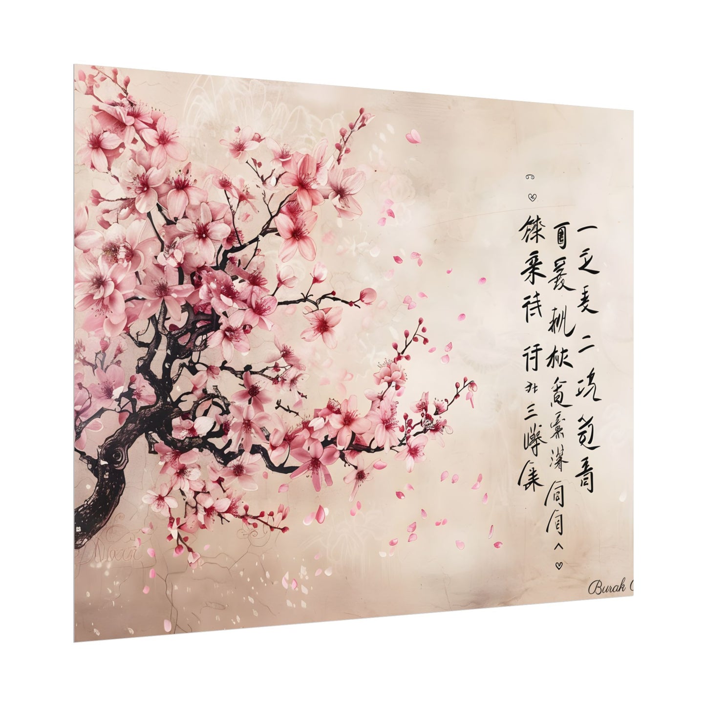 Elegant Cherry Blossom: Japanese Art Photography - Poster