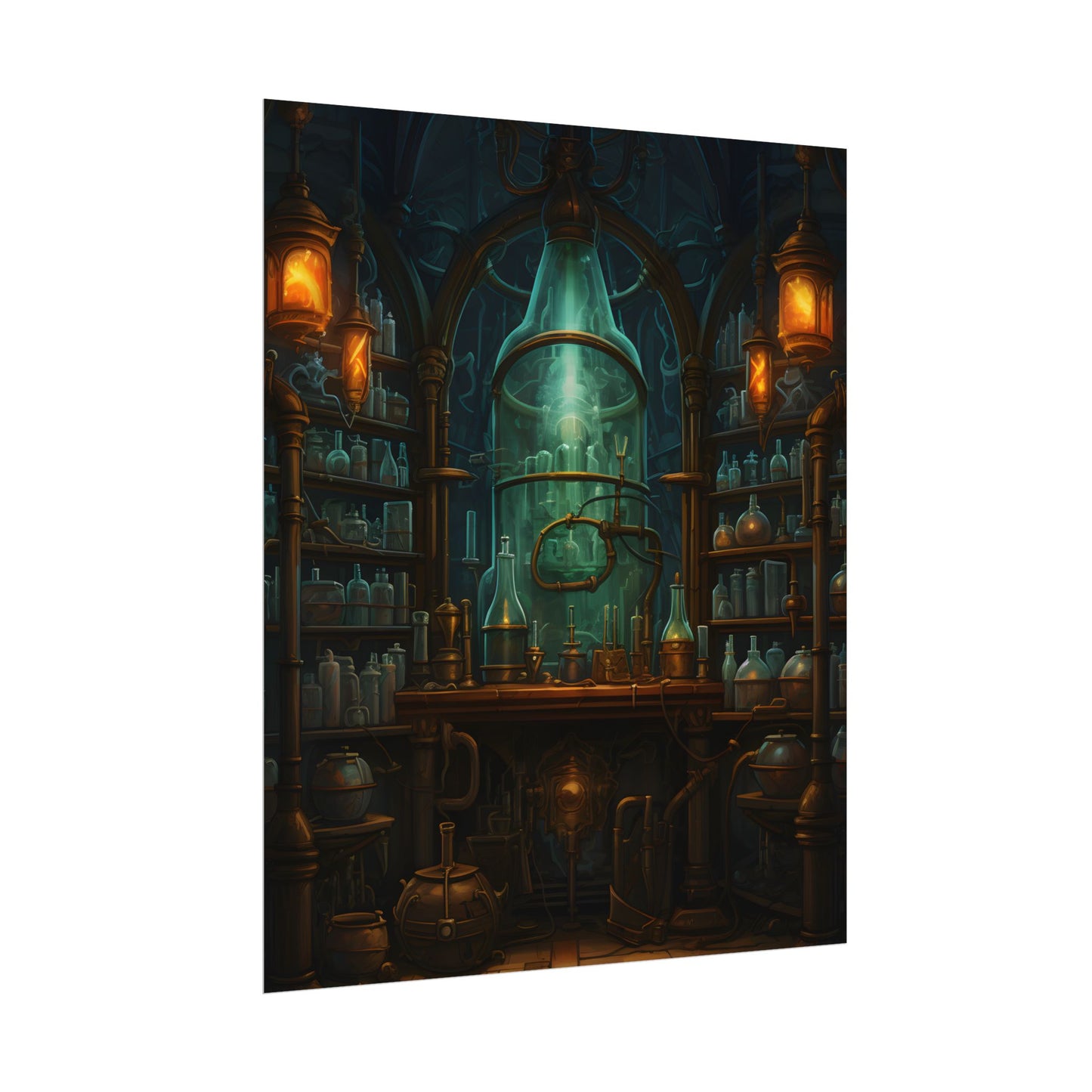 Mysterious Lab Test: Scientific Experiment in Progress - Poster