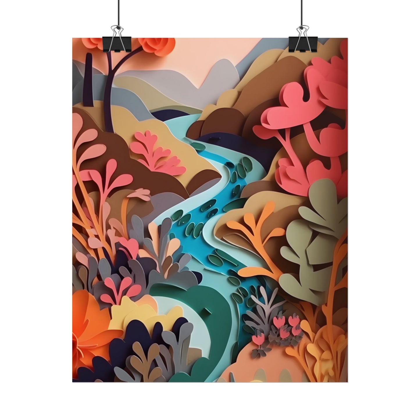 Eye-Catching American Landscape: Paper Quilling Art - Poster