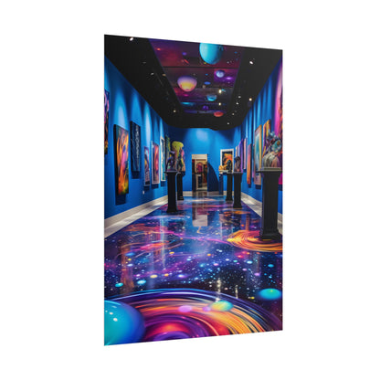 Celestial Art Gallery: Wide-Angle View with Soft Lighting - Poster