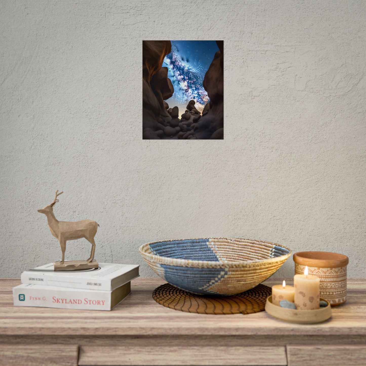 Stargazing Night Sky: Celestial Beauty of the Universe - Poster