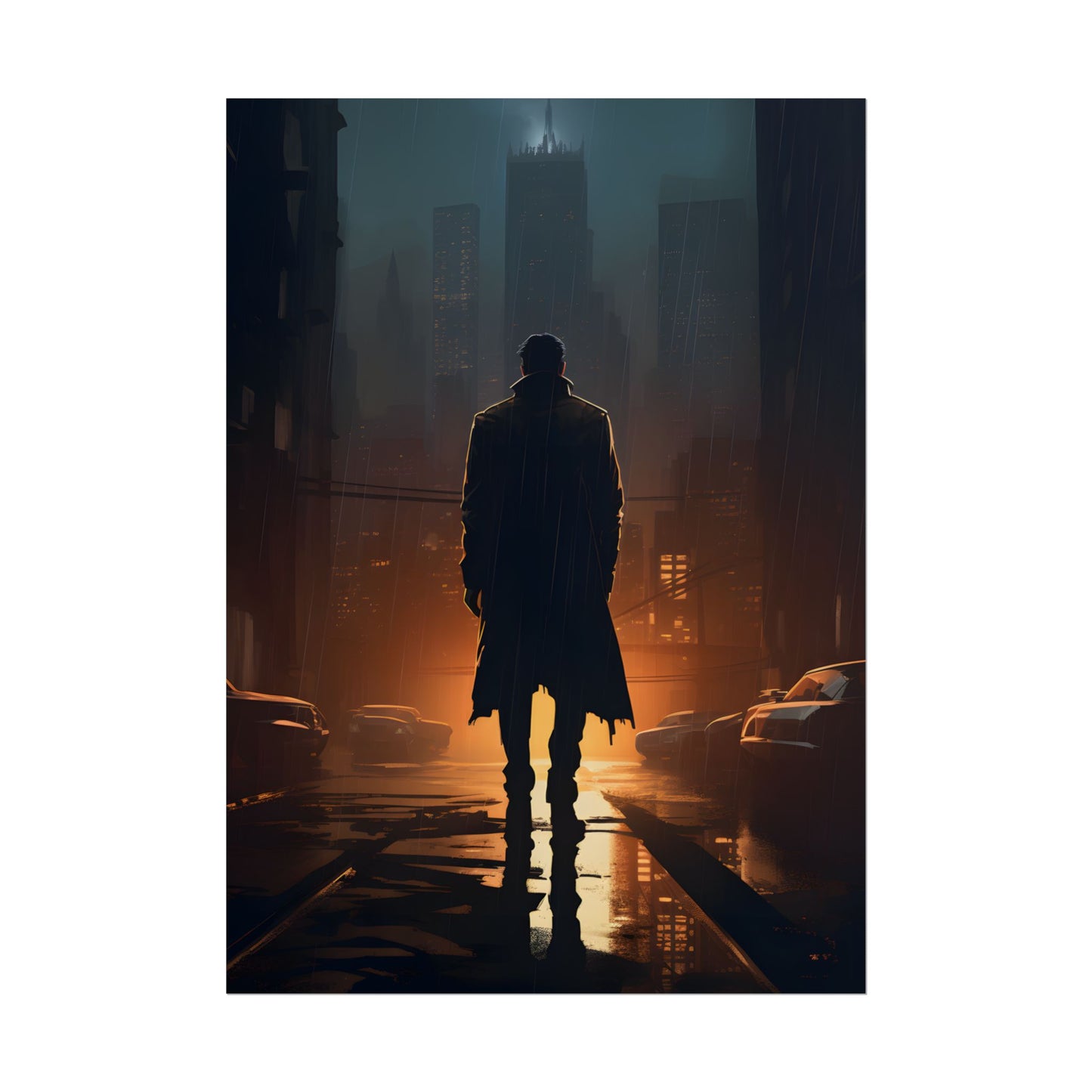 Urban Fantasy Detective: Serious Investigator Artwork - Poster