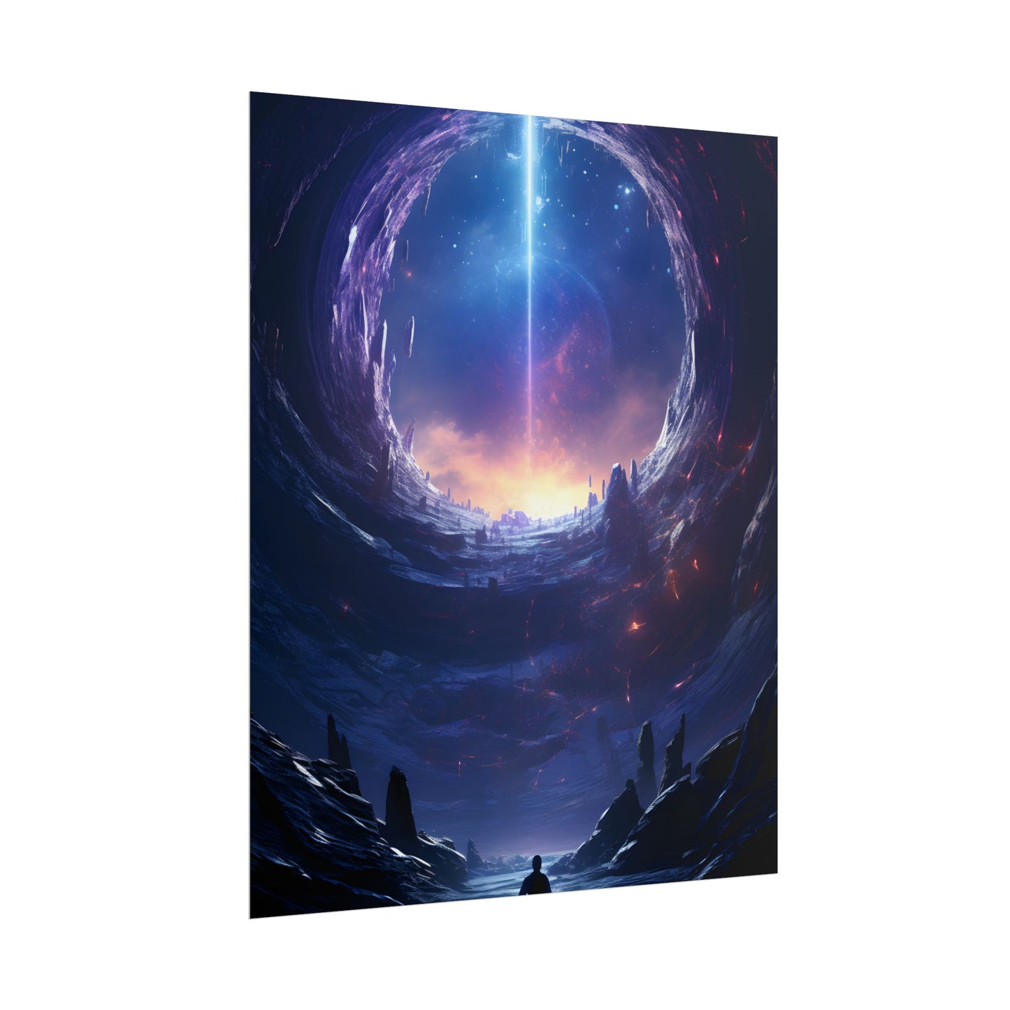 Black Hole Galaxy: Cosmic Digital Artwork - Poster