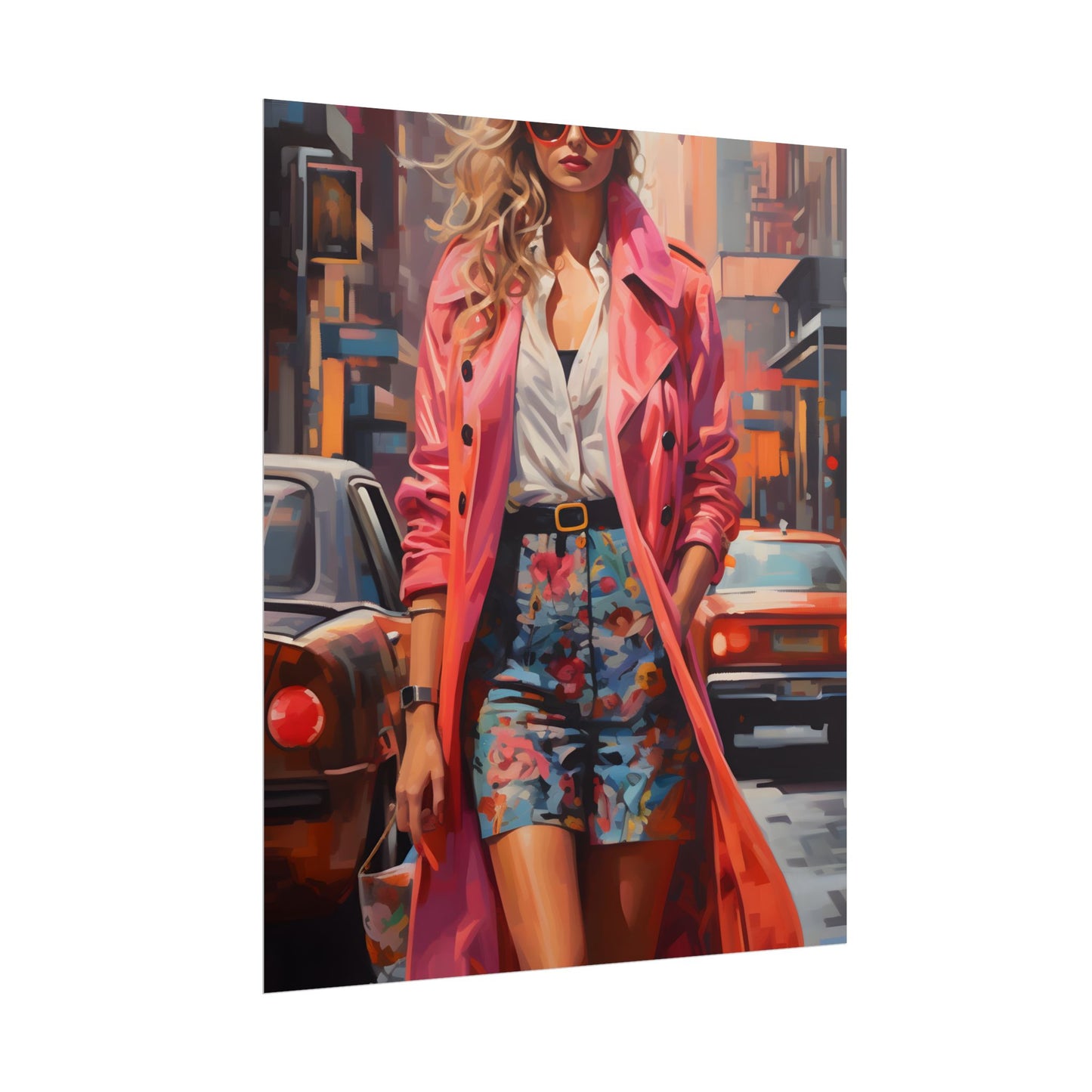 Urban Fashionista: City Street Photography Artwork - Poster