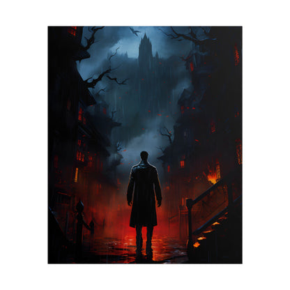 Urban Fantasy Noir: Nighttime Detective Artwork - Poster