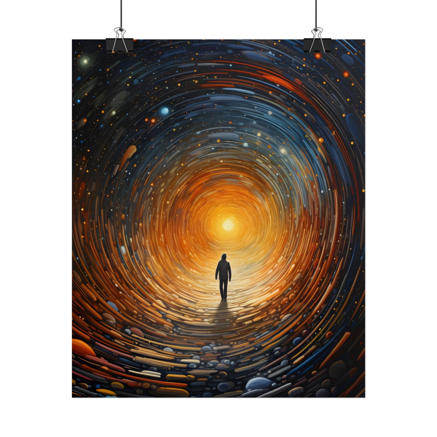 Space-Time Explorer: Intergalactic Adventure Digital Art - Poster