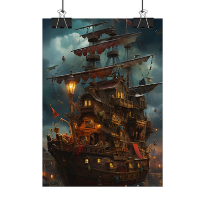 Swashbuckling Time-Traveling Pirates: Traditional Pirate Art - Poster